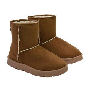 XY London Womens/Ladies Junie Faux Fur Lined Classic Flat Ankle Boots / Brown